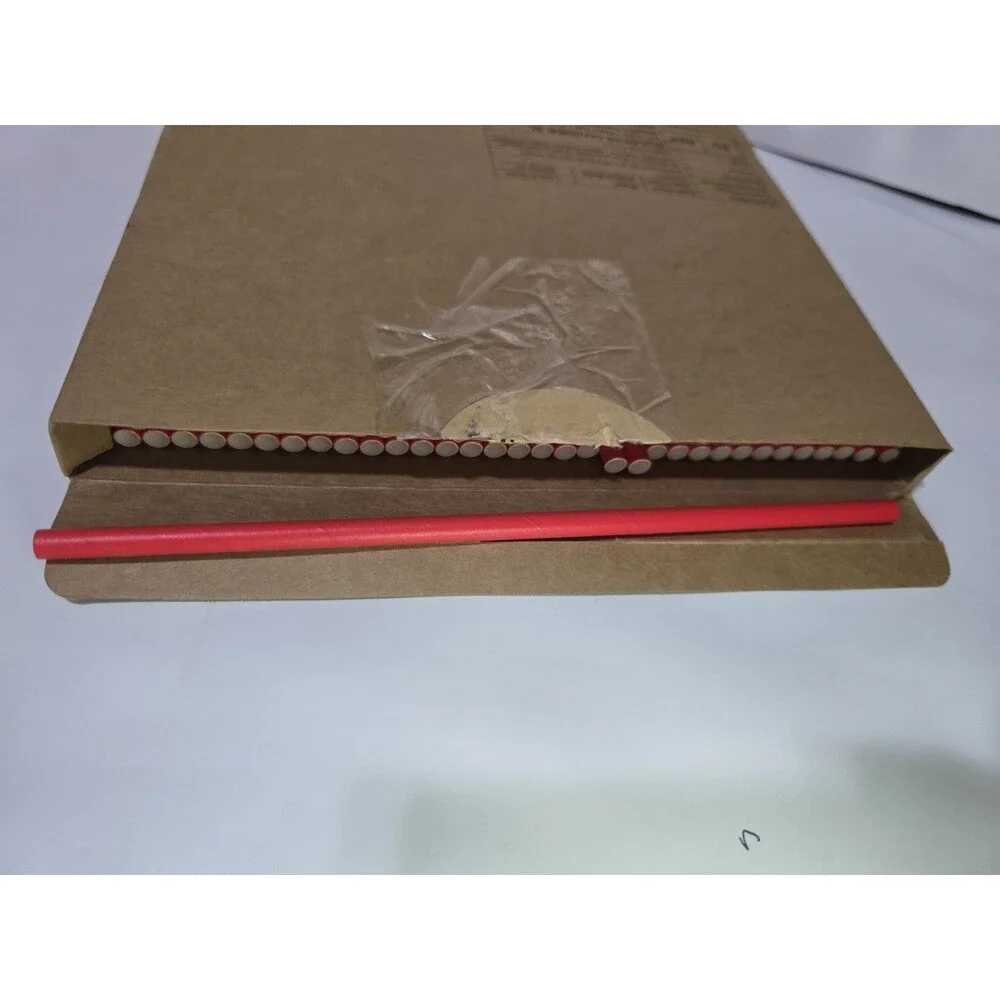 Lives on Green Paper Drinking Straws 100 Pack Red 7.75
